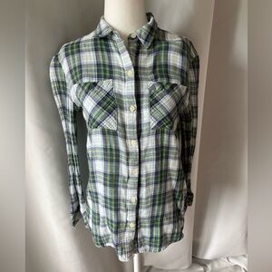 United By Blue Multicolor Organic Cotton Plaid Button down Shirt Womens XS